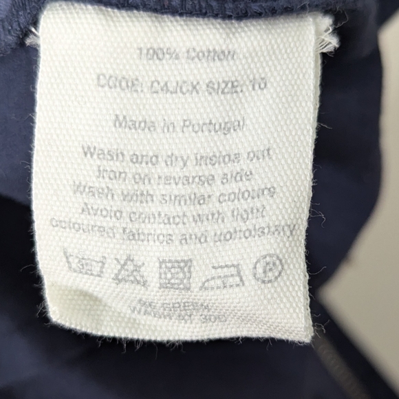 TOAST Women's Size 10 Cotton Navy Wide-Leg Pleat Front Culotte Pants *Runs Small - Picture 6 of 6